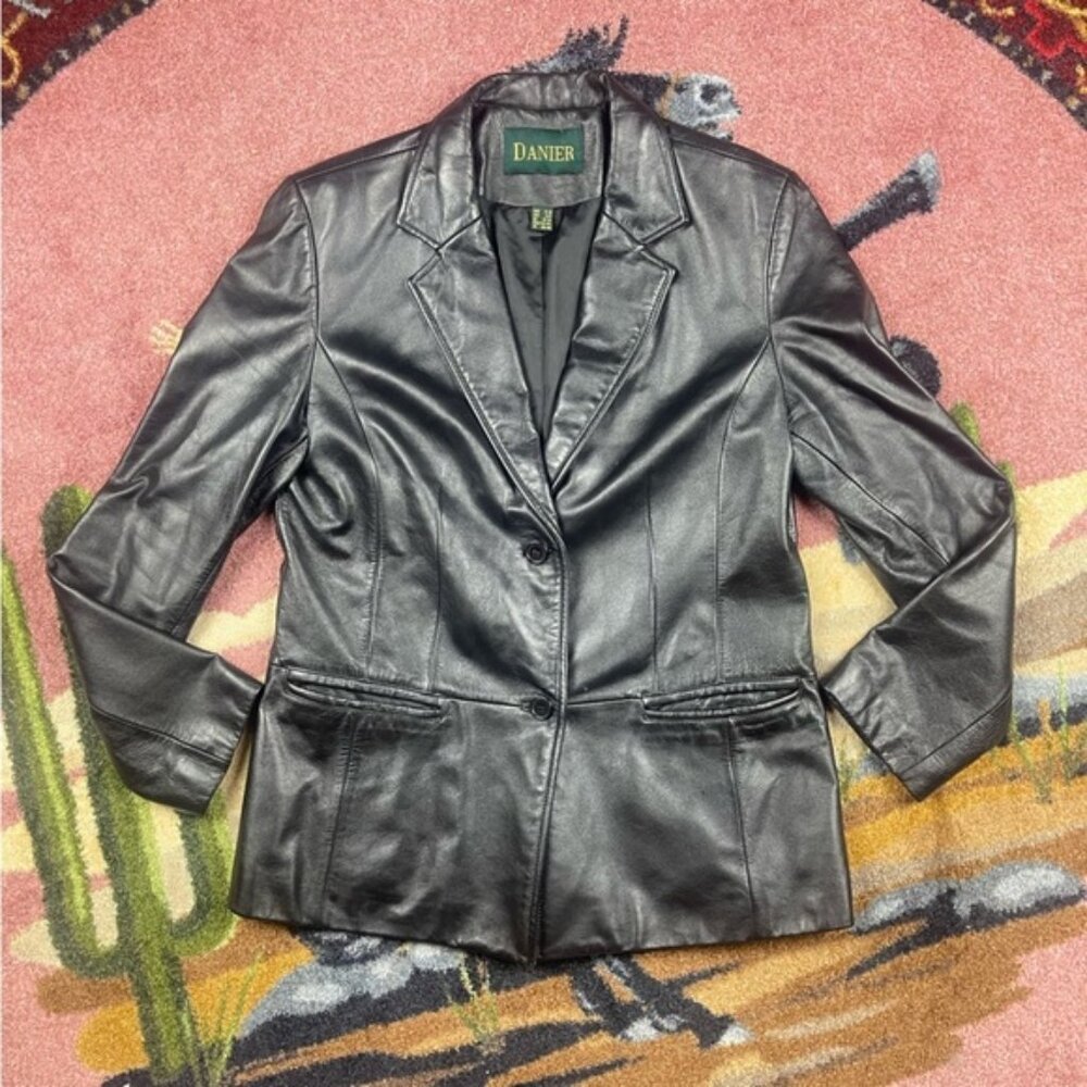 Vintage Danier Leather Blazer Jacket